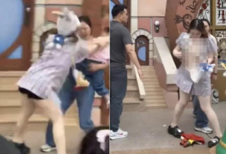 上海迪士尼打架疯传 女子走光吸引3千万人浏览