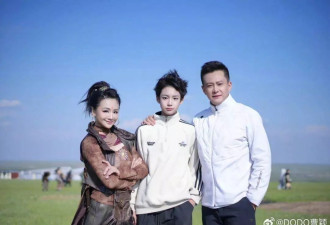 曹颖晒全家福，14岁儿子被赞“最帅星二代”