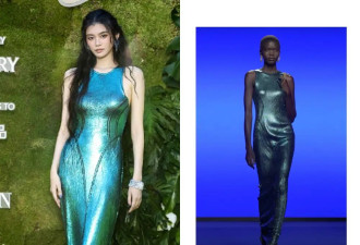 豪门媳妇奚梦瑶又营业，超模身材穿成红毯美人鱼，明星堆儿里也赢很大！