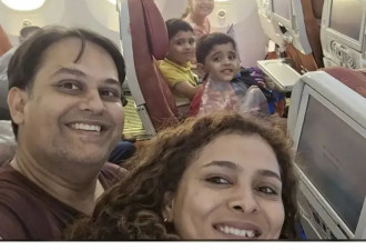 印度失事航班中的Pratik Joshi 一家