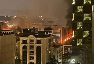 黑烟滚滚 以色列夜袭伊朗国防部