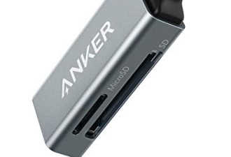 限时6.5 折，SD读卡器，数码相机SD卡的2合1 USB C读取器