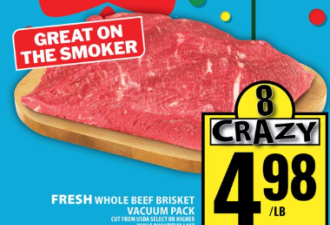 本周特价：樱桃、哈密瓜$1.88 牛腩$4.98 寿司米$12.98 送露营椅