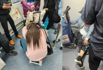 上海地铁现“板凳大军”席地而坐 深圳亦苦其久矣