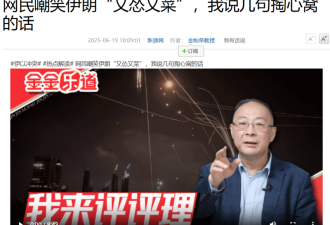 金灿荣:中国网民嘲笑伊朗“又怂又菜”?!