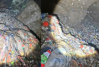 张家界溶洞成垃圾场：粪便垃圾堆积七八层楼高