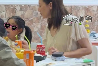 高圆圆带女儿西班牙吃麻辣烫，6岁Rhea 更像赵又廷