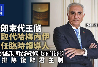 末代王储欲取代哈梅内伊 拟特赦"内鬼" 复辟君主制…