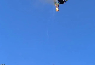 巴西热气球突然起火坠毁 大胆跳的人都活了
