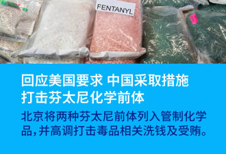 中国采取措施打击芬太尼化学前体 回应美国要求