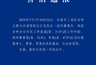 南航机长刺杀领导后自尽 官方通报 动机曝光