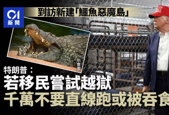 川普访“鳄鱼恶魔岛”：逃跑时千万别跑直线 要这样跑…