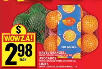 本周特价：哈密瓜$1 樱桃$1.88 蓝莓、菠萝$2 10lb土豆$2.99