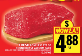 本周特价：哈密瓜$1 樱桃$1.88 蓝莓、菠萝$2 10lb土豆$2.99