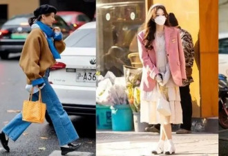 上海满大街的长裤、长裙搭配平底鞋 太美了