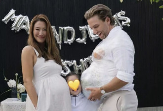 香港知名女星怀孕九月临盆在即，挺巨大孕肚宣布二胎性别