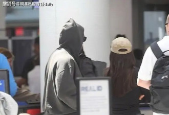 侃爷和小娇妻来上海了！比安卡穿连体衣+露趾长靴，笑起来很好看