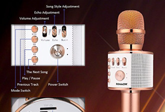 6 折, Wireless Bluetooth Karaoke麦克风，3合1便携式