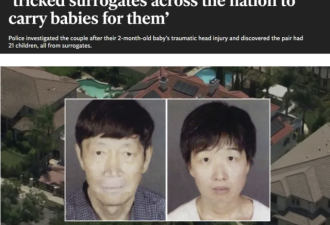 美加州华人夫妇拥21孩遭控虐童 涉欺骗代理孕母