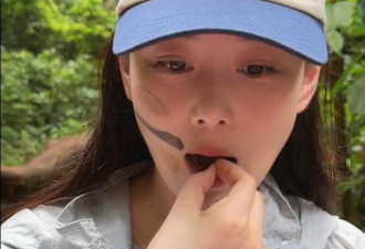 张馨予到西双版纳旅游时生吃蚂蚁 网友疑惑