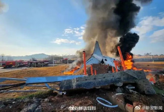 韩空难调查结果:飞行员错关发动机 导致179人遇难