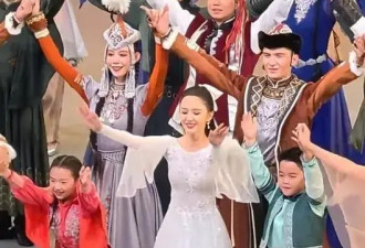 佟丽娅带儿子演出谢幕，9岁朵朵正脸超像陈思诚，被亲妈养得很好