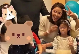 林心如全家福曝光，7岁女儿脸型像妈五官像爸，网友：这颜值基因太强大了