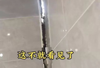 入住不到一年新小区，天花板开裂、门楼分离下沉