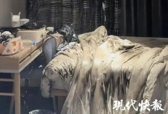 女子入住连锁酒店，天花板突然喷污水，酒店回应