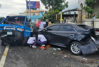 人妻吵架后吞药飙车 老夫妇遭撞飞 她惨压车底亡