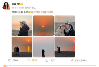 董璇张维伊晒亲密合照官宣 两人称想生个二胎