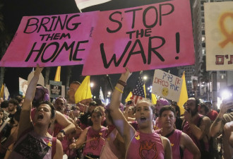 特拉维夫数万人集会 反对政府接管加沙城计划