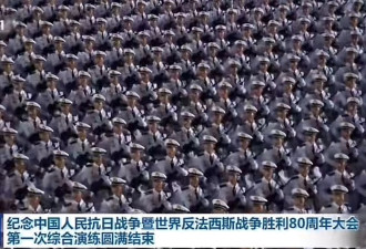 天安门阅兵画面曝光：2.2万人举行首次综合演练