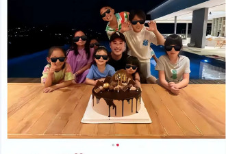 潘玮柏生病4天后开心庆生，妻子直角肩比应采儿抢镜，女儿像父亲