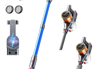 7.5 折，Cordless Vacuum Cleaner，550W 45Kpa Self-Standing