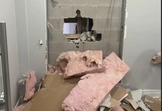 Brampton又出狠人！珠宝店半夜失窃 一整面墙全部没了