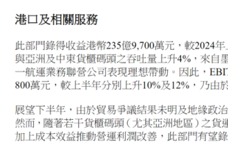 李嘉诚旗下长和:预计今年不会完成港口的交易