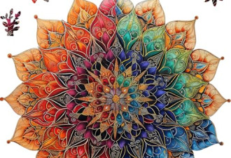 限时7.1 折，Colorful Mandala Wooden Puzzles，200 块
