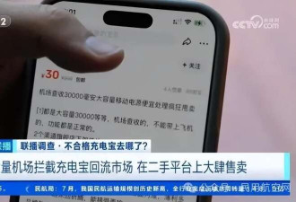 机场拦截的充电宝一吨9千元? 网友: 转卖学生