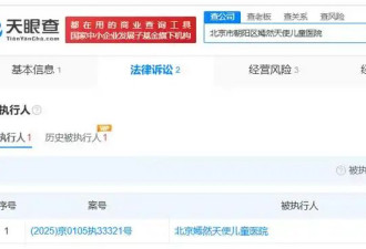 李亚鹏名下嫣然天使儿童医院被执行 1381万余元