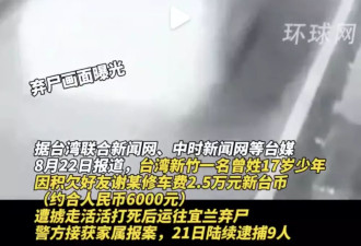 17岁少年欠6000元遭好友虐杀弃尸！9人落网