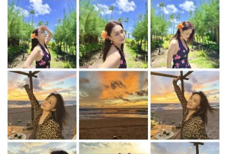 44岁阿娇晒旅行照，穿泳装身材零赘肉，近照变瘦，美出新高度