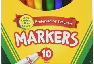 9.3 折，Crayola 58-7722经典颜色宽线Markers，10支