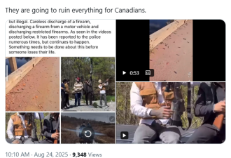 Brampton印度人在小镇肆意开枪, 射击路牌, 留下一地弹壳!