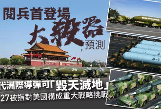 可毁天灭地！中国的哪些超级大杀器或首登场阅兵?