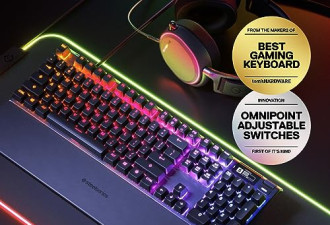 5.8 折, SteelSeries Apex Pro超磁游戏键盘 - 世界上最快的