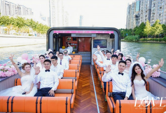 七夕上海百位新人举行集体婚礼