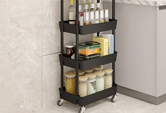 限时5.7 折，UDEAR 4-Tier Kitchen Rolling Utility Cart