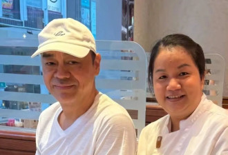 刘青云和老婆到餐馆吃饭 57岁郭蔼明气质出众