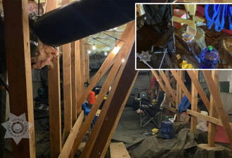 地板夹层传怪声！美警发现1男自备家电床铺居住